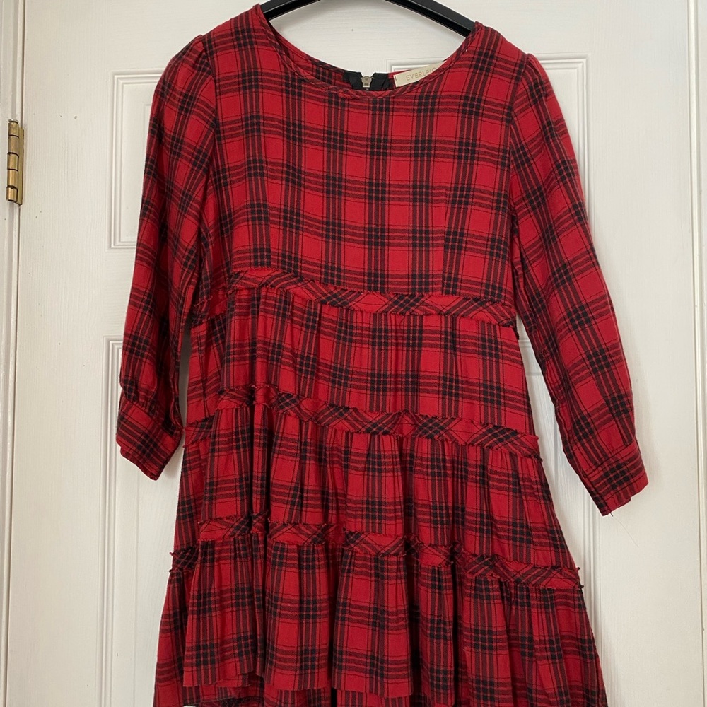 everleigh red plaid tired top